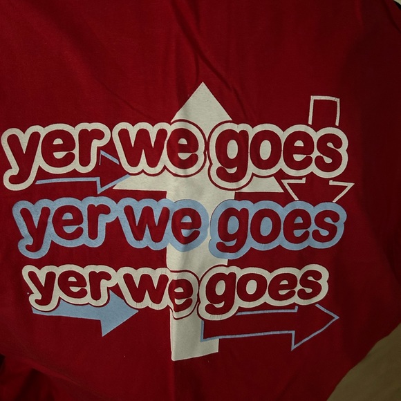 Football chant T-shirt in red - Picture 2 of 2